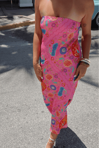 Aquarius Strapless Bias Dress