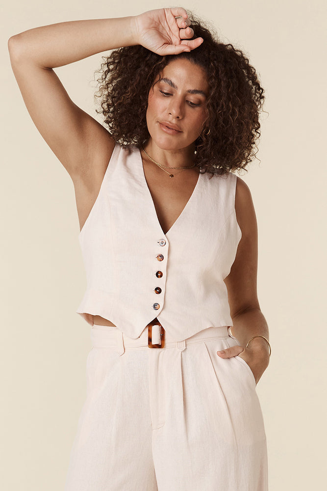 Every Single Day Linen Waistcoat
