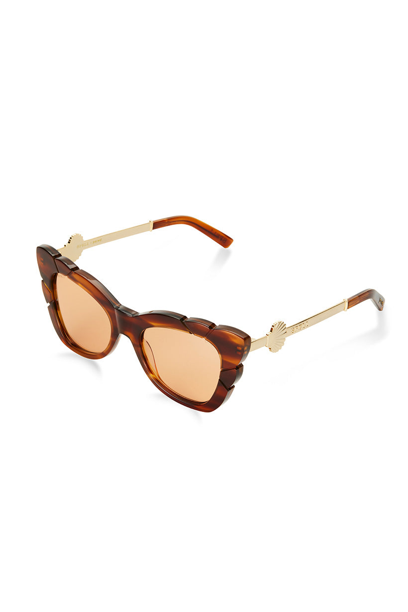 Marilyn with Solid Amber Lens Sunglasses